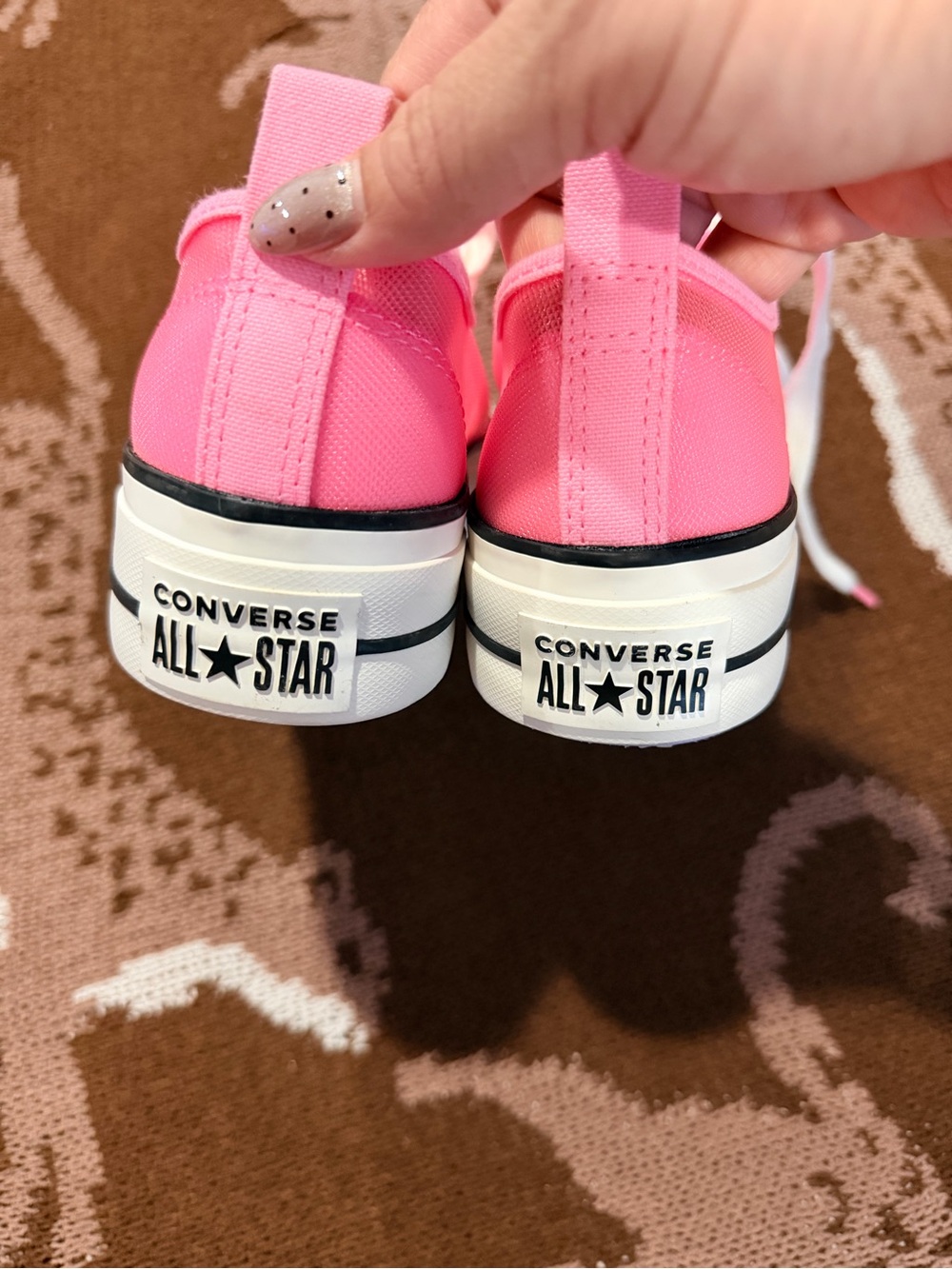 Women’s Pink Converse low mesh shoes - Picture 5 of 8